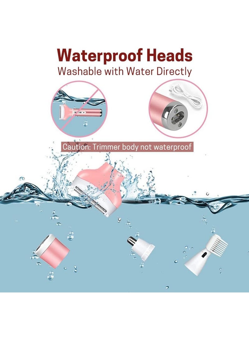 حلاقات كهربائية للنساء، 4-في-1 إزالة شعر الوجه، حلاقة الوجه إبرو trimmer بيكيني العصب trimmer المحمولة السيدات النساء حلاقات - Image 3